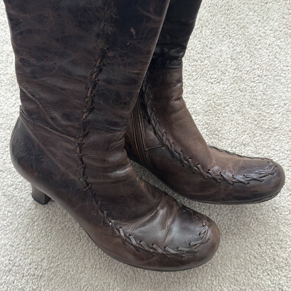 Real Leather Made in Italy Boots Size 7 1/2 EU 38 - Picture 6 of 9